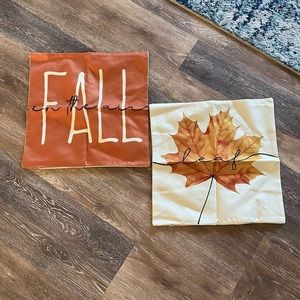 Brand New orange and cream Fall pillow covers 🍁